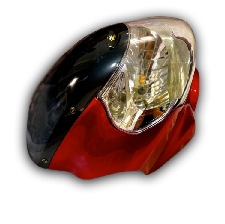 کنسول یا کاور یا چراغ جلو کامل(قرمز)فابریک پالس باجاج دیسکاور